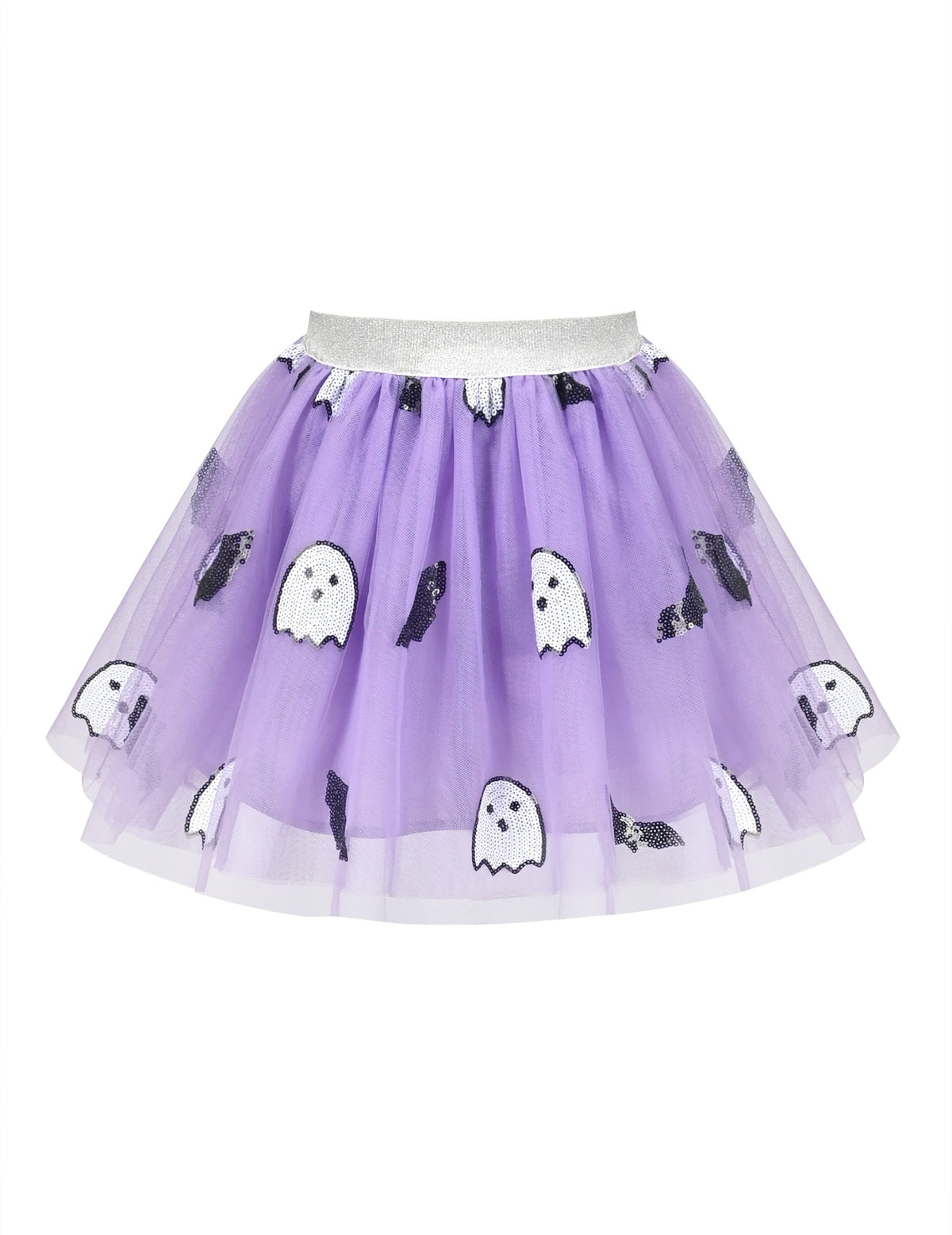 Girls Skirt Blue Heart Sequins Sparkling Tutu Dancing Purple Ghost