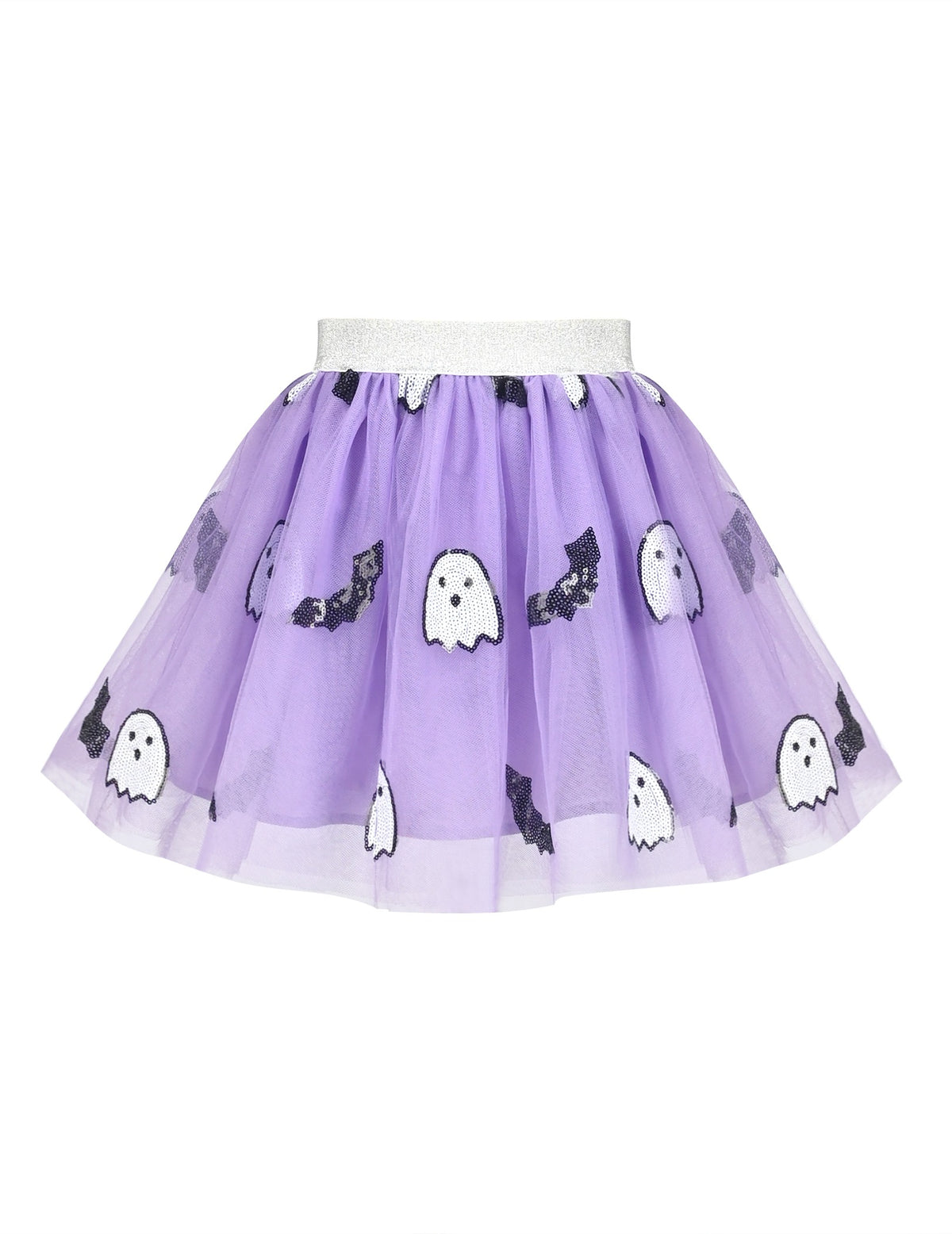 Girls Skirt Blue Heart Sequins Sparkling Tutu Dancing Purple Ghost
