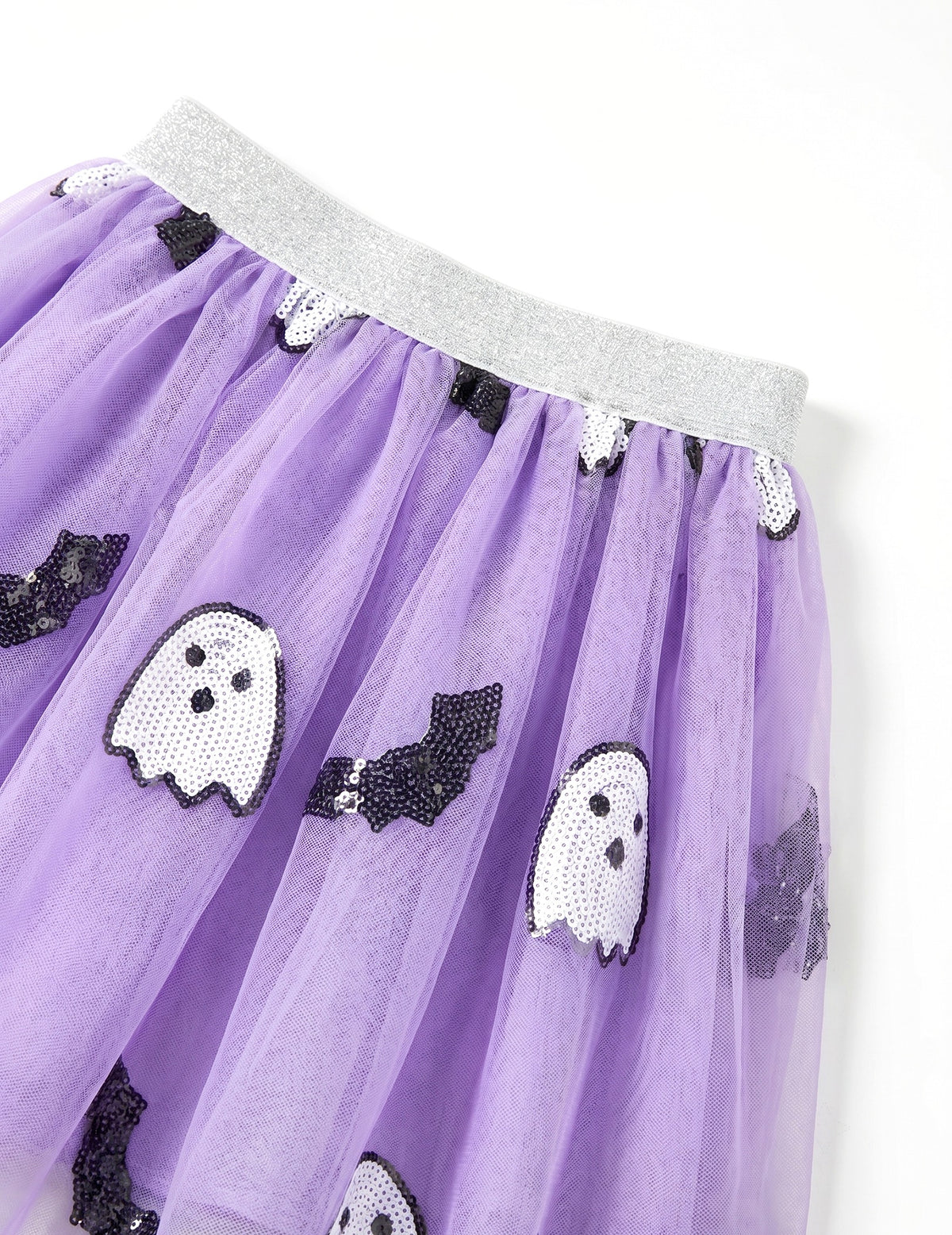 Girls Skirt Blue Heart Sequins Sparkling Tutu Dancing Purple Ghost