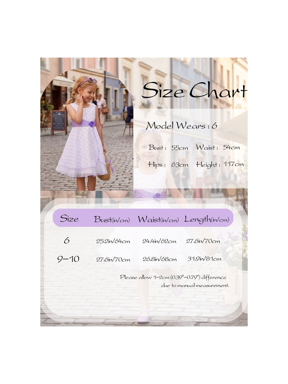 Girls Dress Black Polka Dot Classic Retro Elegant Event Show Sleeveless Tulle Purple Polka Dot