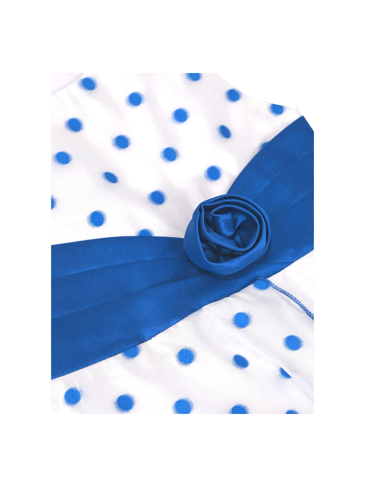 Girls Dress Black Polka Dot Classic Retro Elegant Event Show Sleeveless Tulle Blue Polka Dot