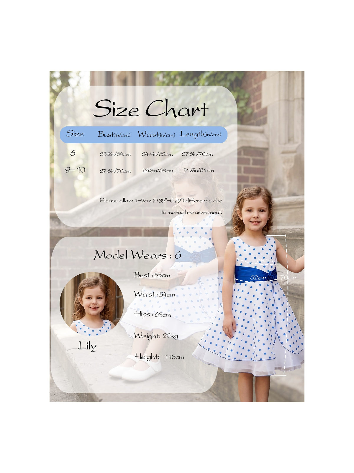 Girls Dress Black Polka Dot Classic Retro Elegant Event Show Sleeveless Tulle Blue Polka Dot