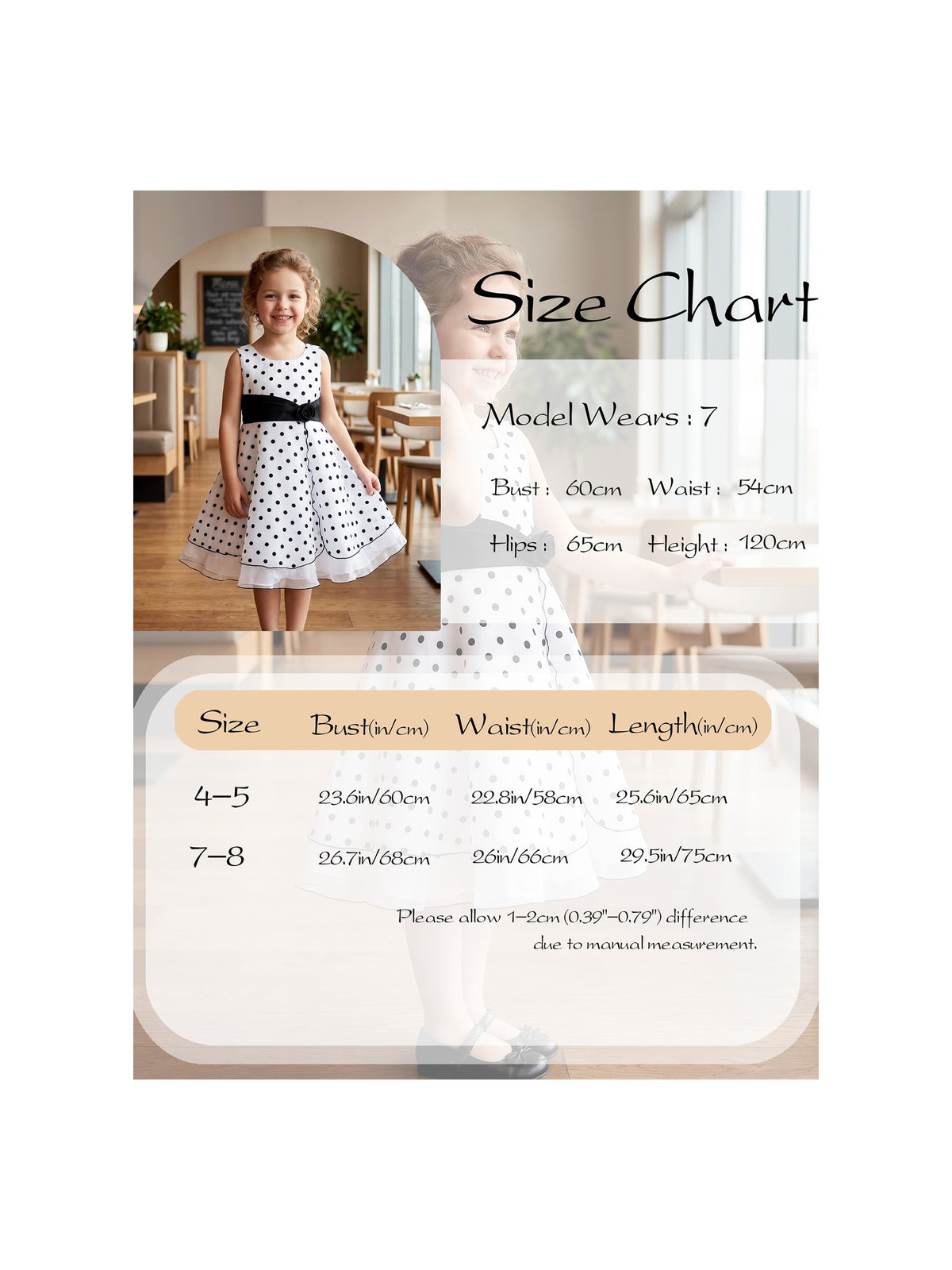 Girls Dress Black Polka Dot Classic Retro Elegant Event Show Sleeveless Tulle Black Polka Dot