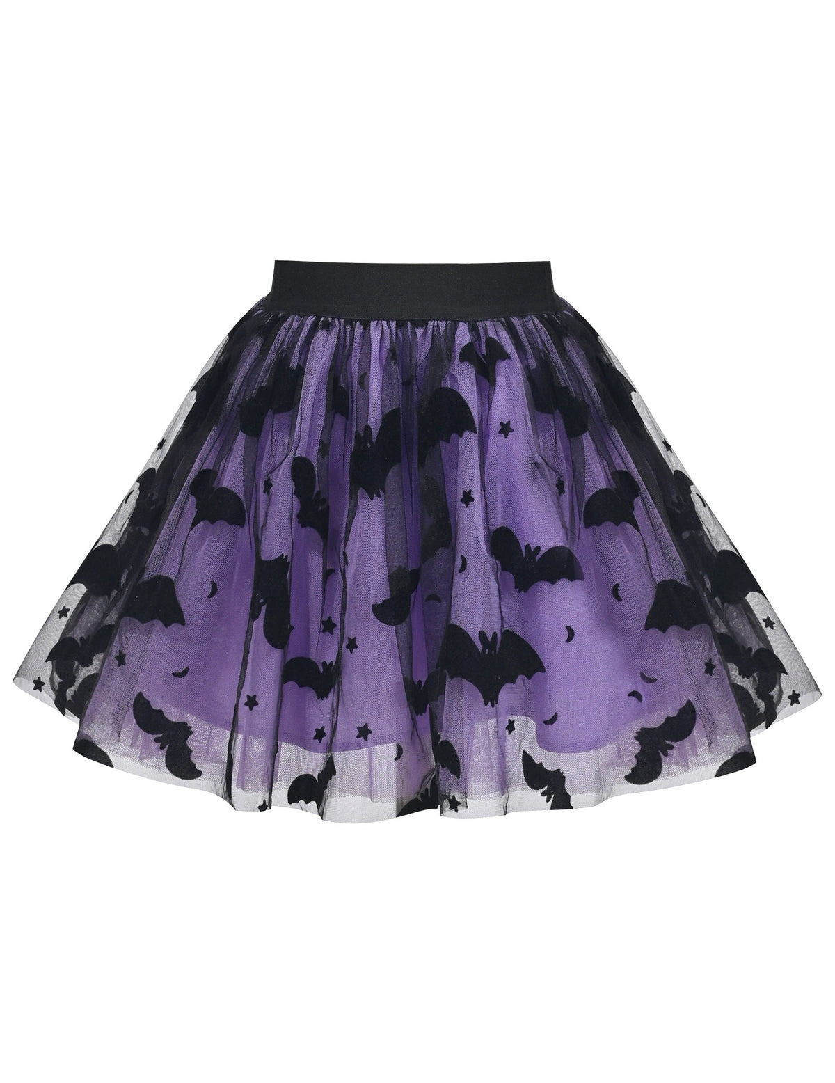Girls Skirt Blue Heart Sequins Sparkling Tutu Dancing Purple Bat