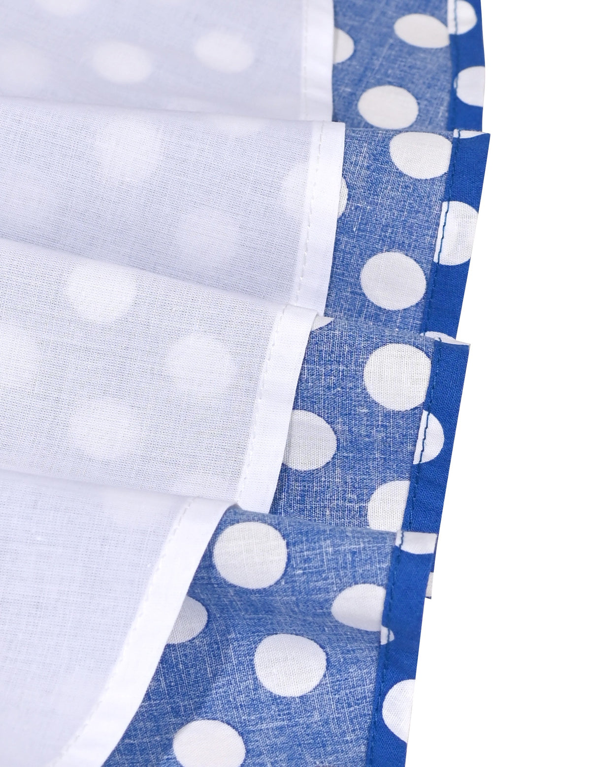 Girls Dress Polka Dot Butterfly Belt Asymmetrical Playful - Blue Polka Dot