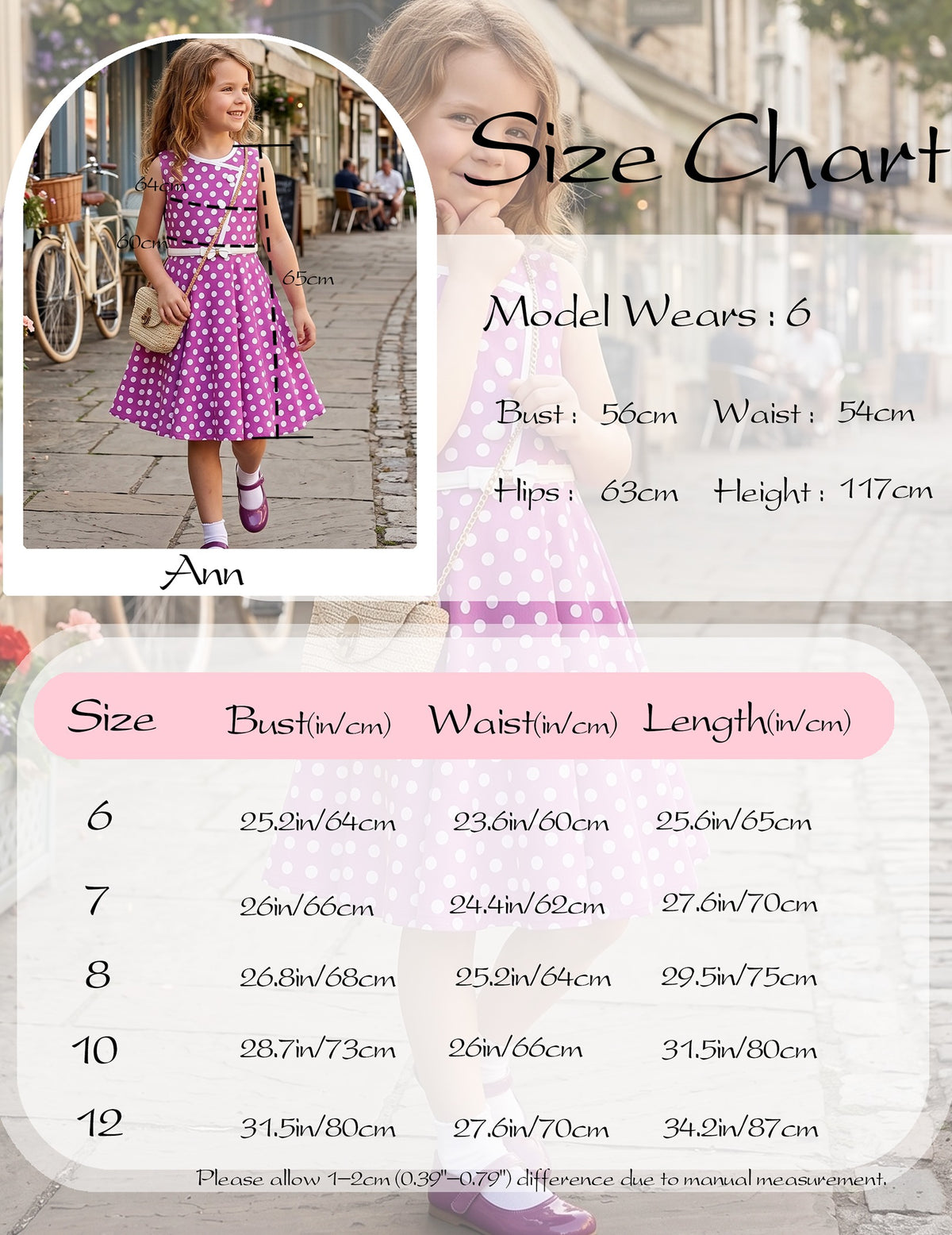Girls Dress Polka Dot Butterfly Belt Asymmetrical Playful - Purple Polka Dot