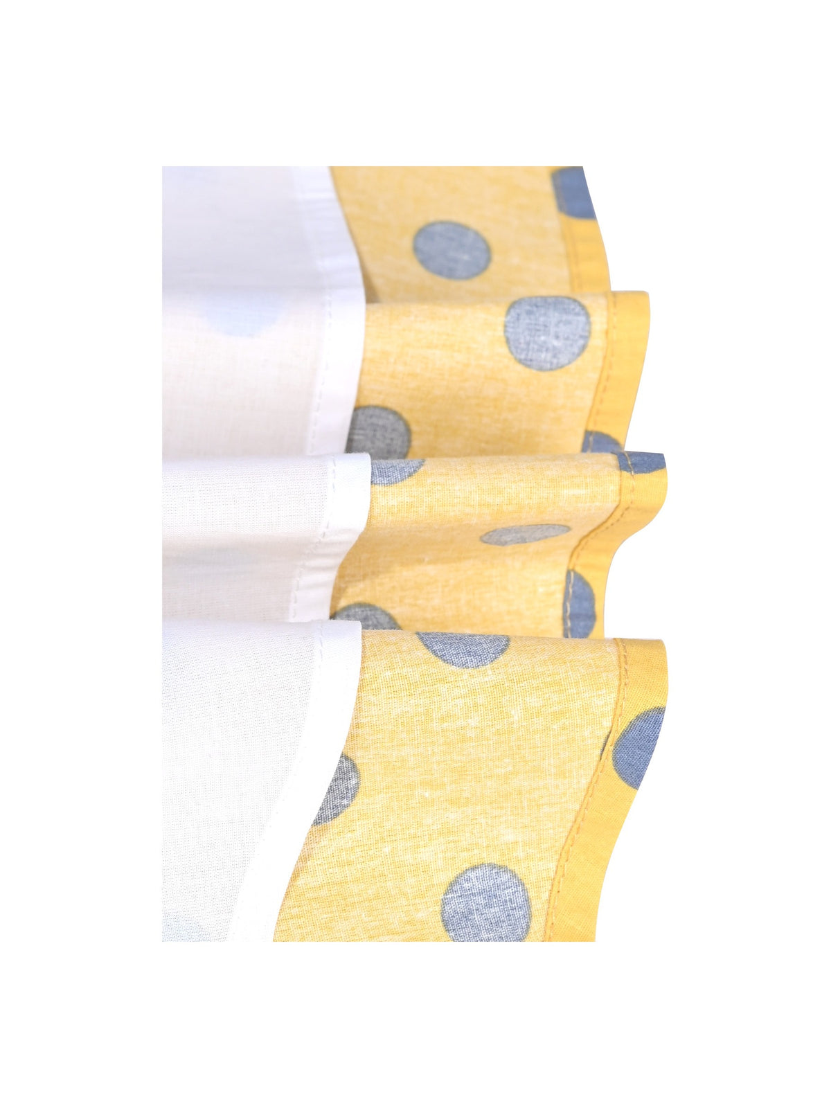 Girls Dress Polka Dot Butterfly Belt Asymmetrical Playful - Yellow Polka Dot