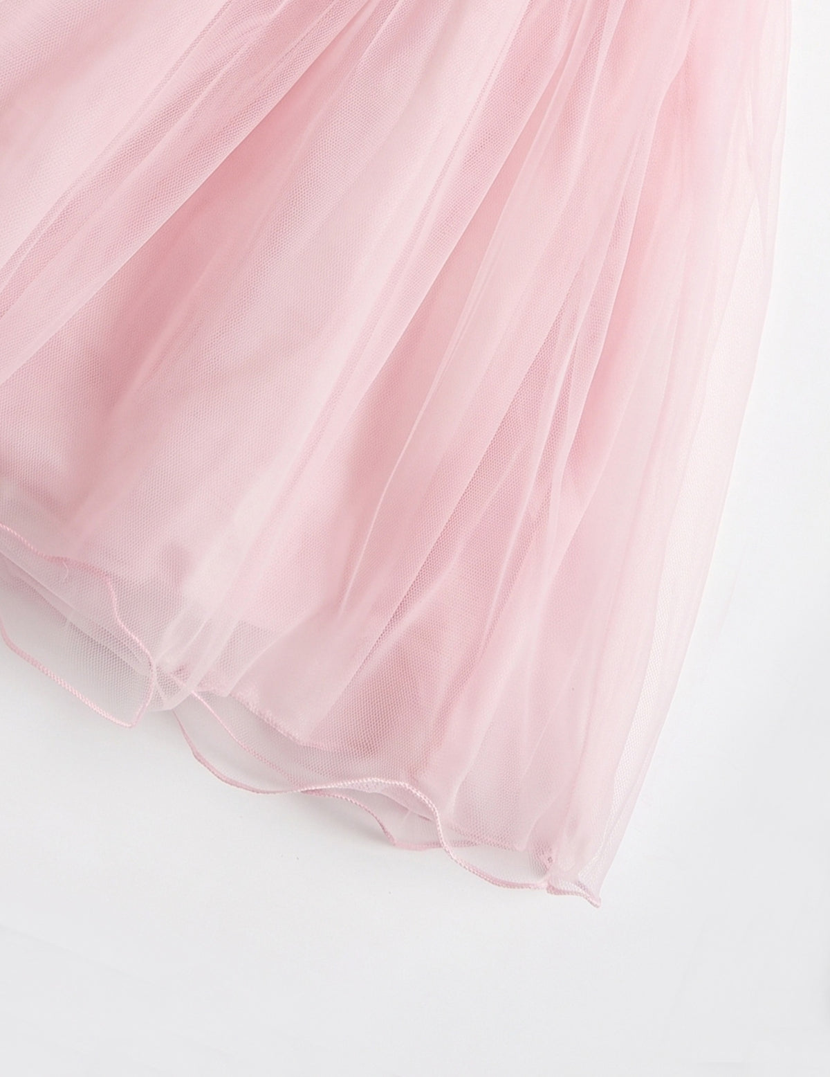 Girls Pink Floral Multilayer Ruffle Tulle Sleeveless Sequin Princess Pink Tulle