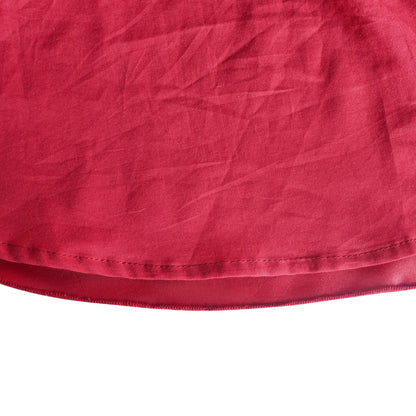 Flower Girls Dress Blush Belted Wedding Party Bridesmaid - Dark Red (QP2)