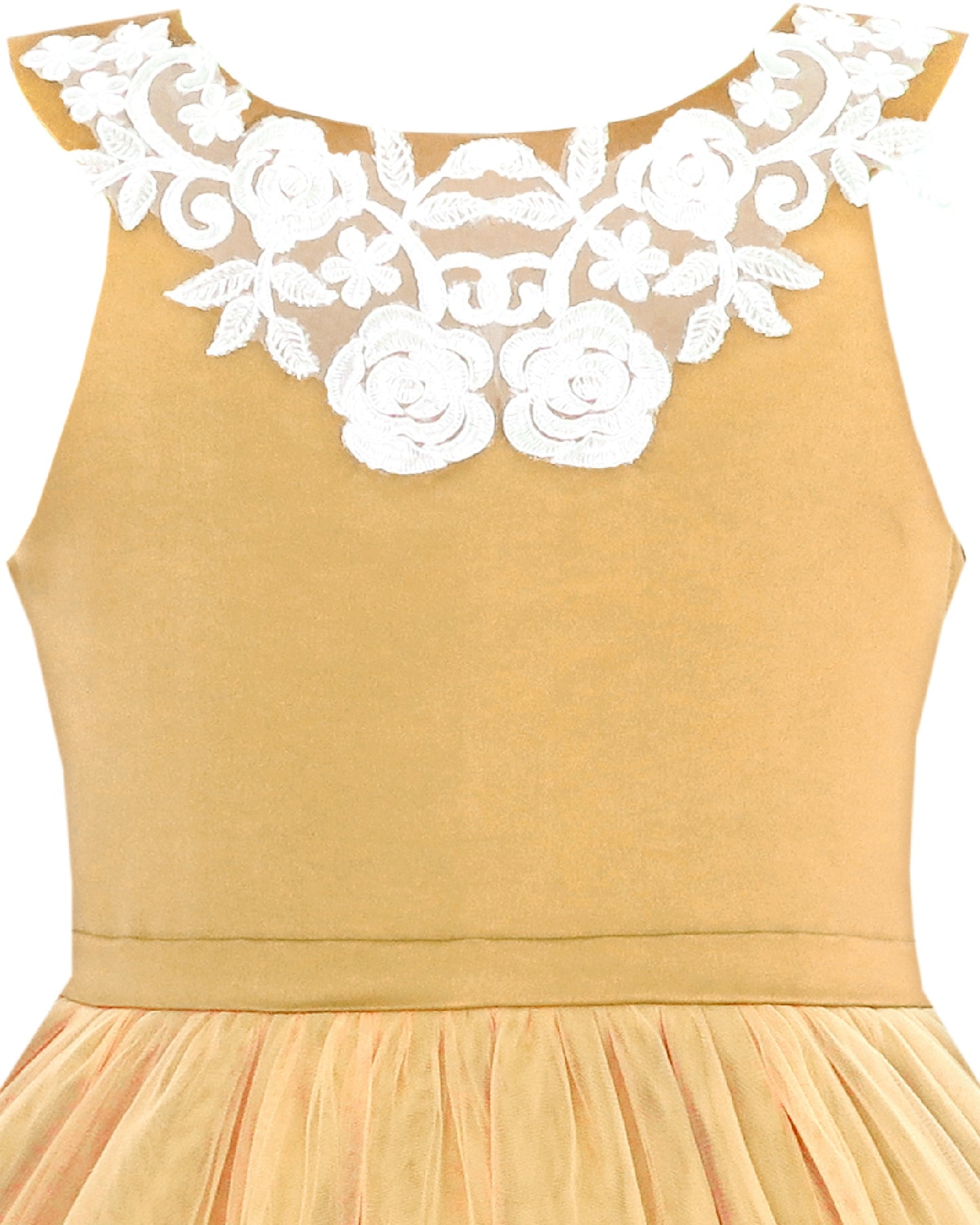 Girls Dress Champagne Multi-layers Wedding Pageant Kids Clothes Brown Lace