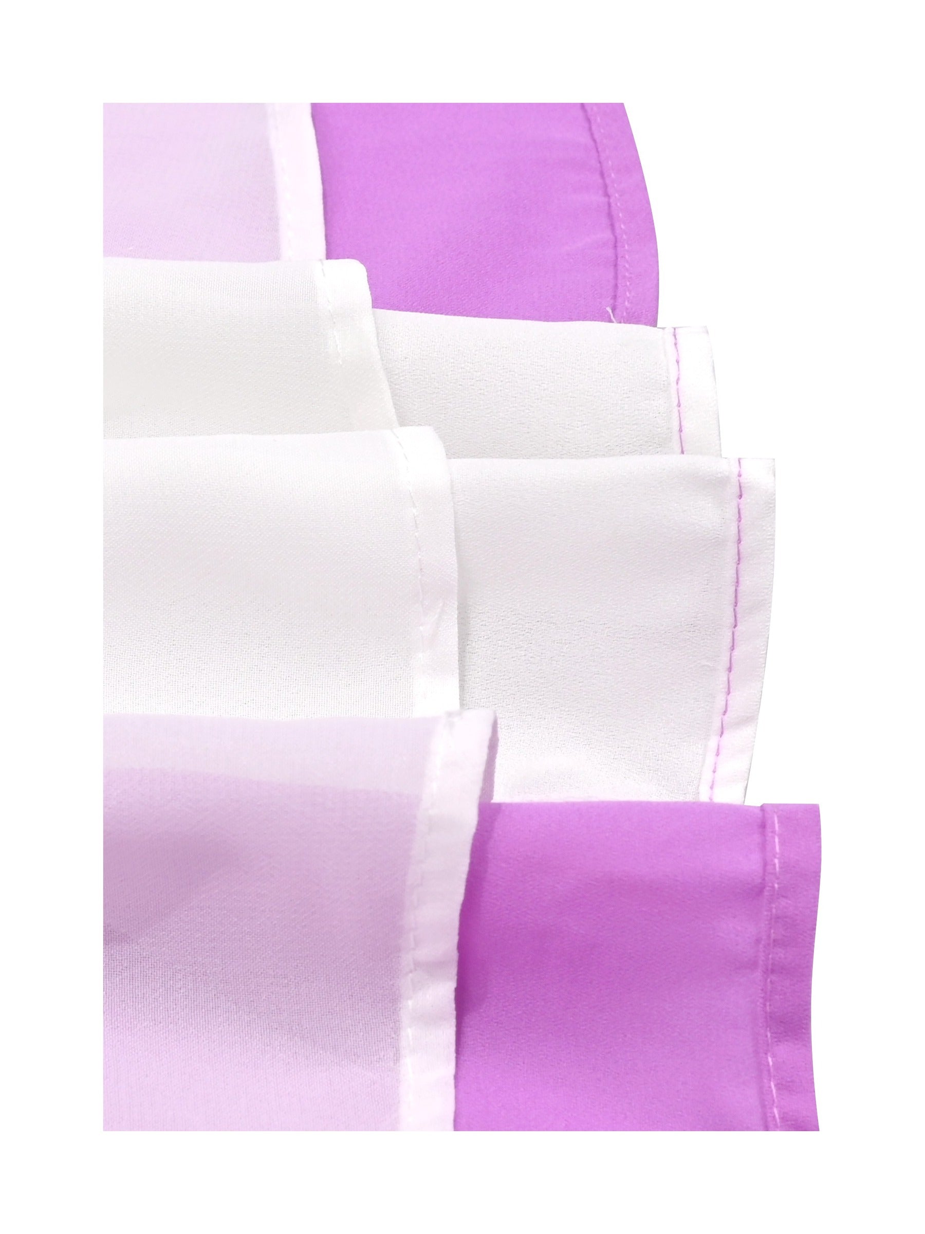 Girls Sleeveless Chiffon Dress Colorful Pencil Print with Yellow Tassel Belt Summer Casual Dresses Purple Colorblock