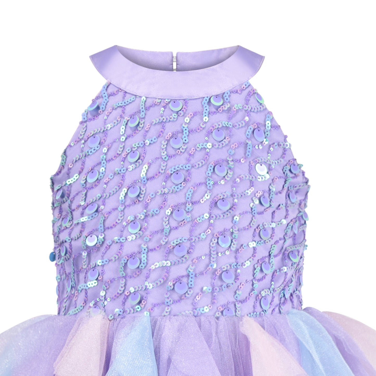 Girls Dress Butterfly Embroidered Halter Dress Party Size 5-12 Years