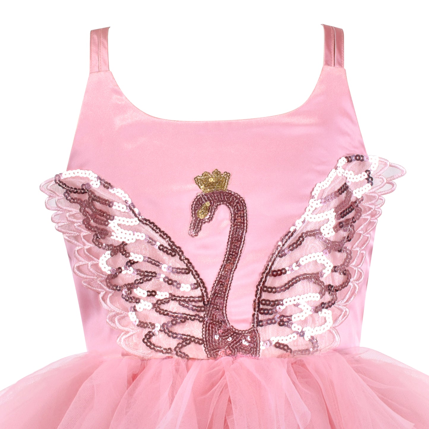 Girls Dress Sequin Wedding Hi-low Tulle Skirt Tutu Flutter Sleeve Size 3-12 Years