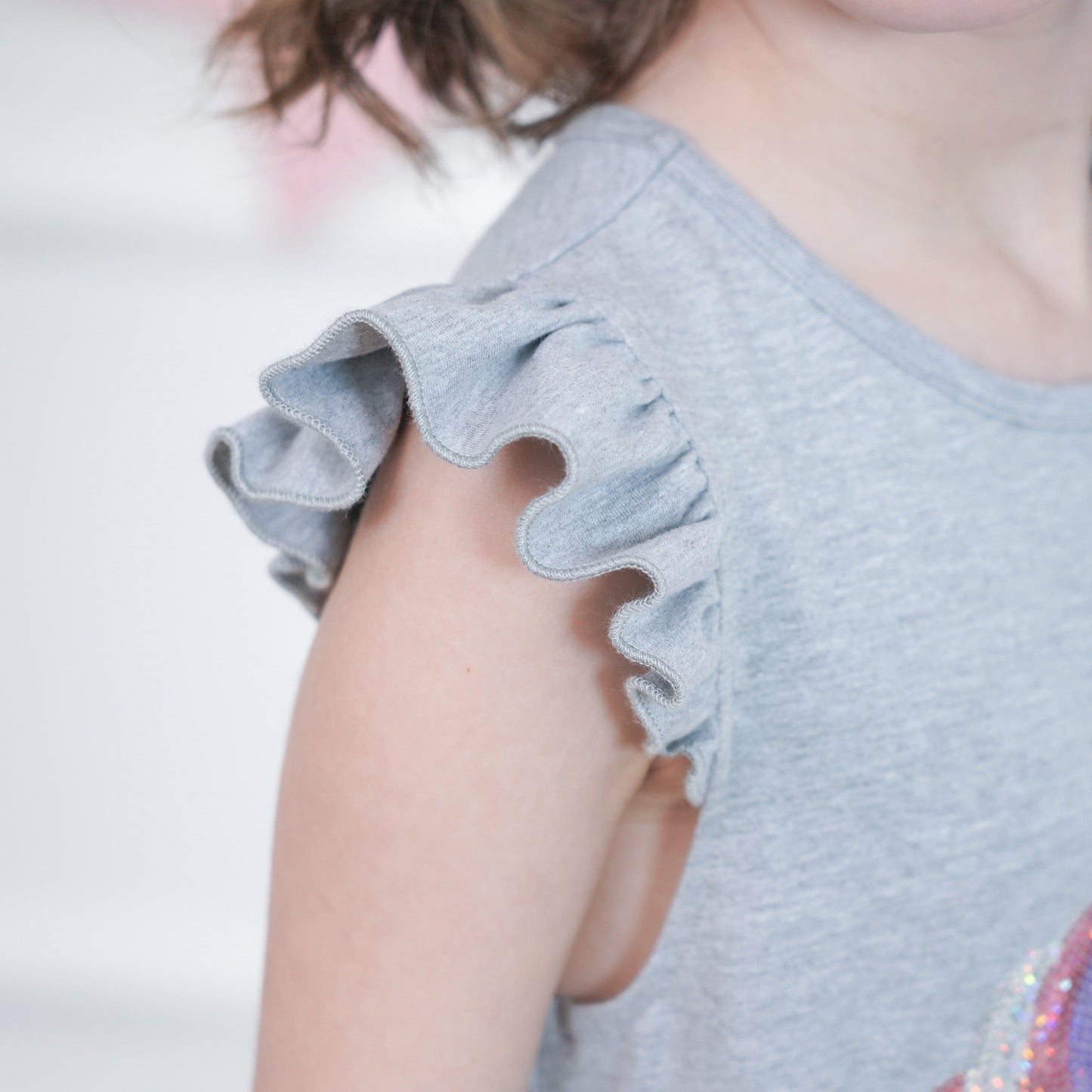 Girls Dress Short Sleeve Rainbow Tulle Skirt Birthday Party Size 4-10 Years