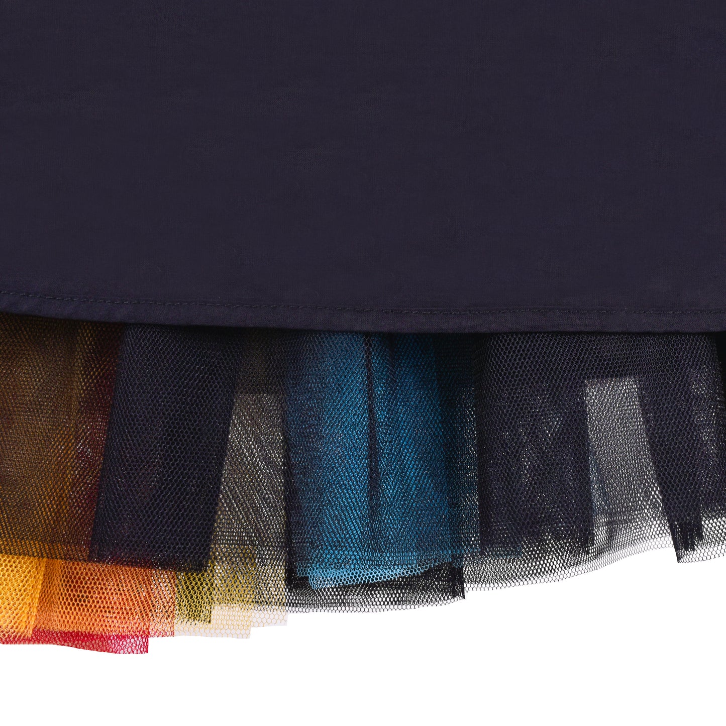 Girls Dress Short Sleeve Rainbow Tulle Skirt Birthday Party Size 4-10 Years