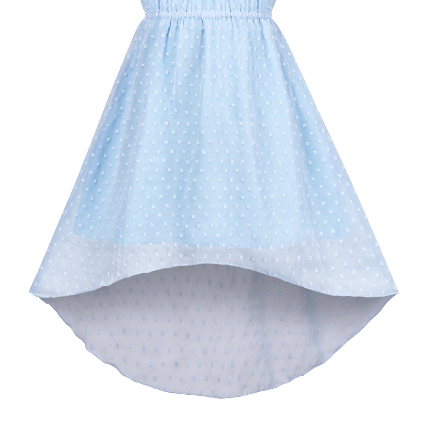 Girls Dress Swiss Dot Hi-lo Skirt Sweet Halter Sleeveless Size 6-14 Years