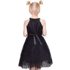 Girls Dress Butterfly Embroidered Halter Dress Party Size 5-12 Years