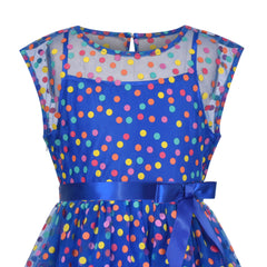 Girls Dress Dot Star Lace Dress Size 6-12 Years