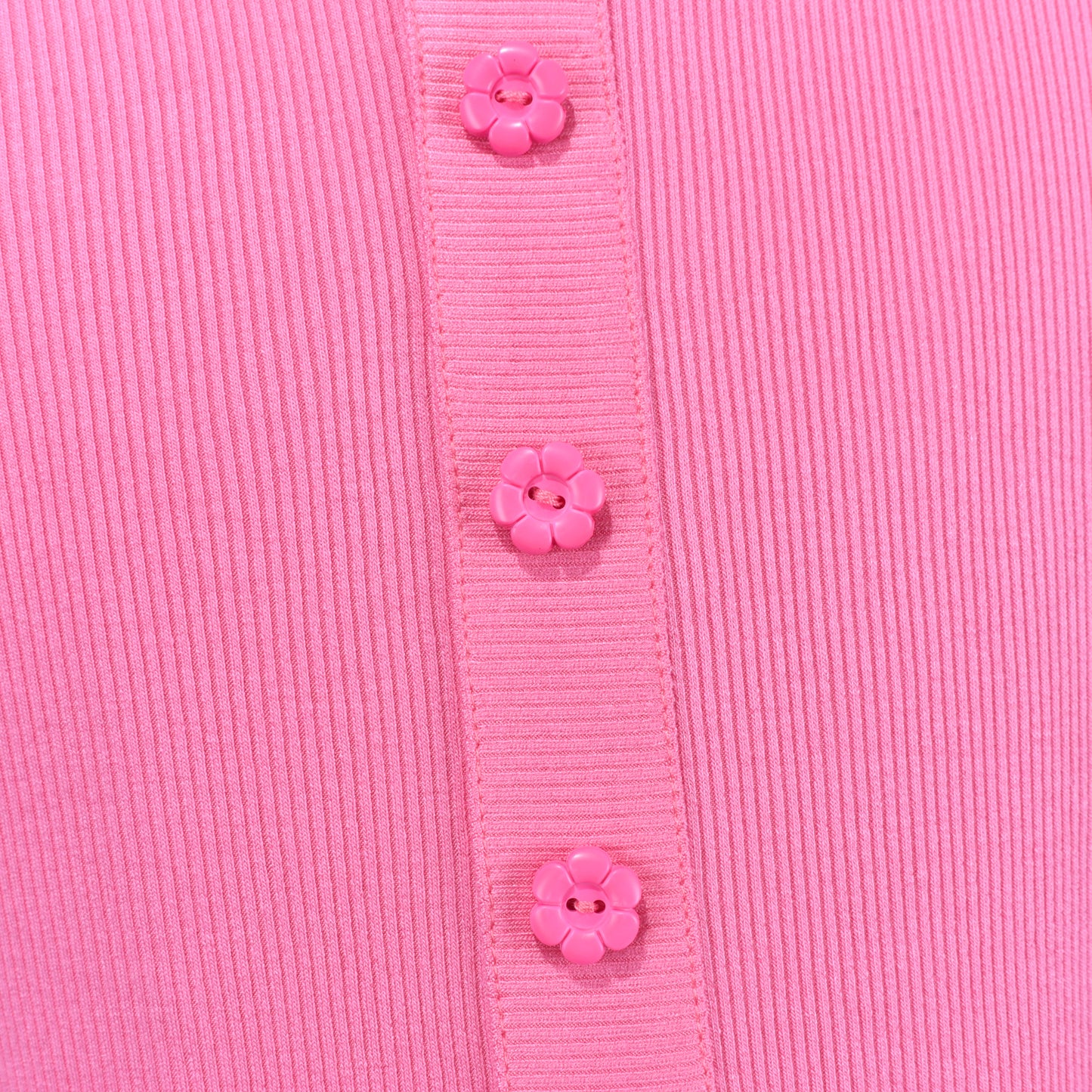 Girls T-shirt Crop Top Lettuce Trim Ribbed Knit Button Casual Size 4-10 Years