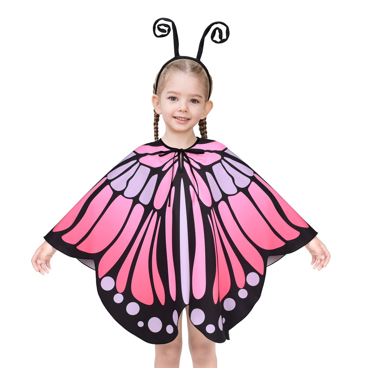 Girls Halloween Costume For Dalmatians Cloak Wig Headband Gloves Size 4-14 Years