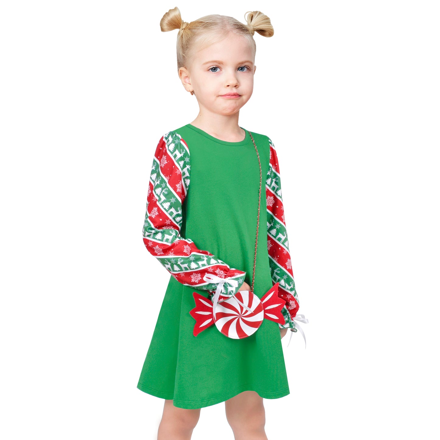 Girls Casual Dress Cotton Long Sleeve Kite Cloud Embroidered Size 2-8 Years