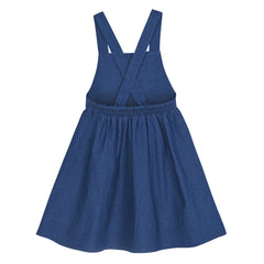 Girls Dress Suspender Skirt School Uniform Bow Tie Size 4-14 Years