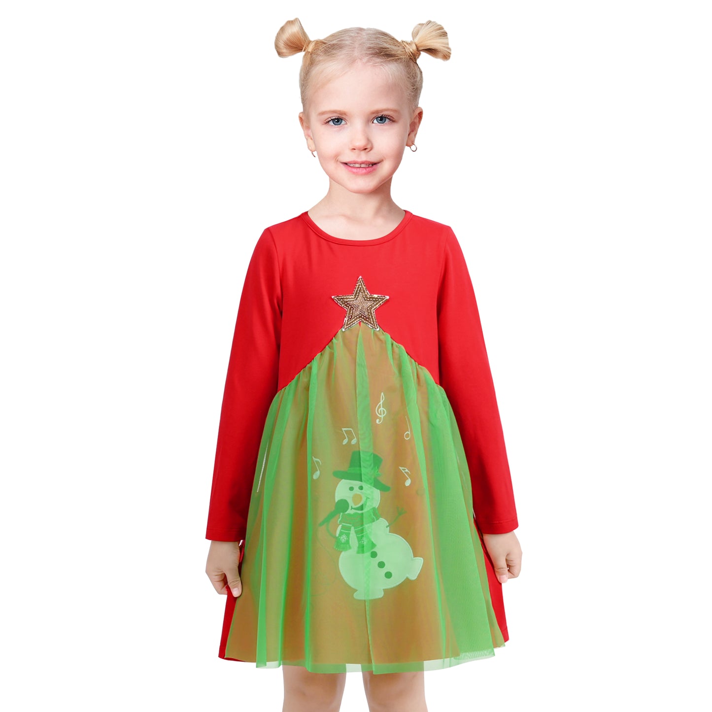 Girls Casual Dress Cotton Long Sleeve Kite Cloud Embroidered Size 2-8 Years