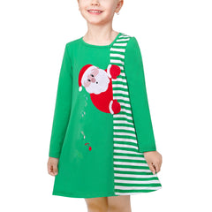 Girls Casual Dress Cotton Long Sleeve Kite Cloud Embroidered Size 2-8 Years