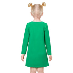 Girls Casual Dress Cotton Long Sleeve Kite Cloud Embroidered Size 2-8 Years