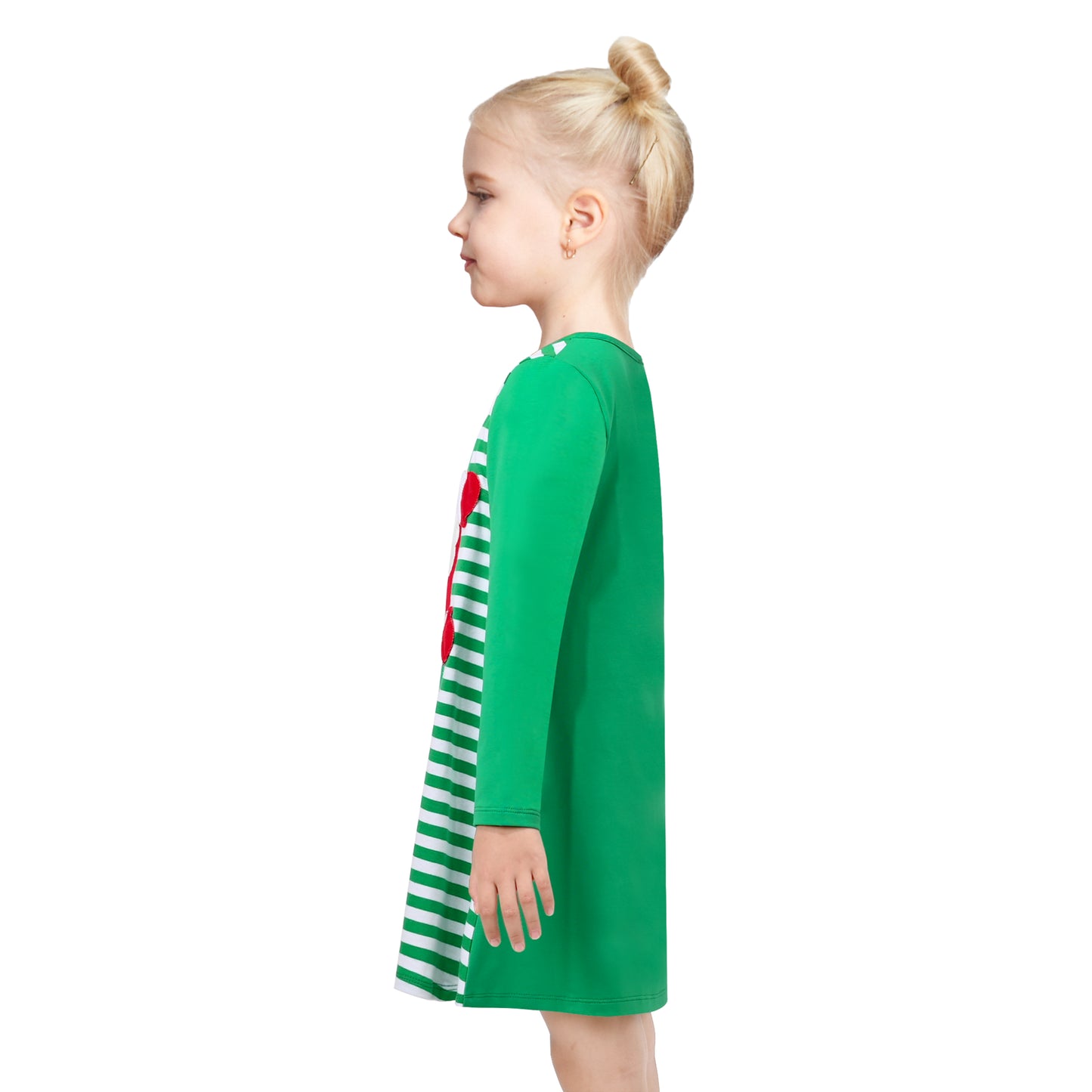 Girls Casual Dress Cotton Long Sleeve Kite Cloud Embroidered Size 2-8 Years