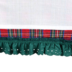 Girls Dress Checkered Lace Ruffle Skirt Long Sleeve Christmas Size 4-12 Years