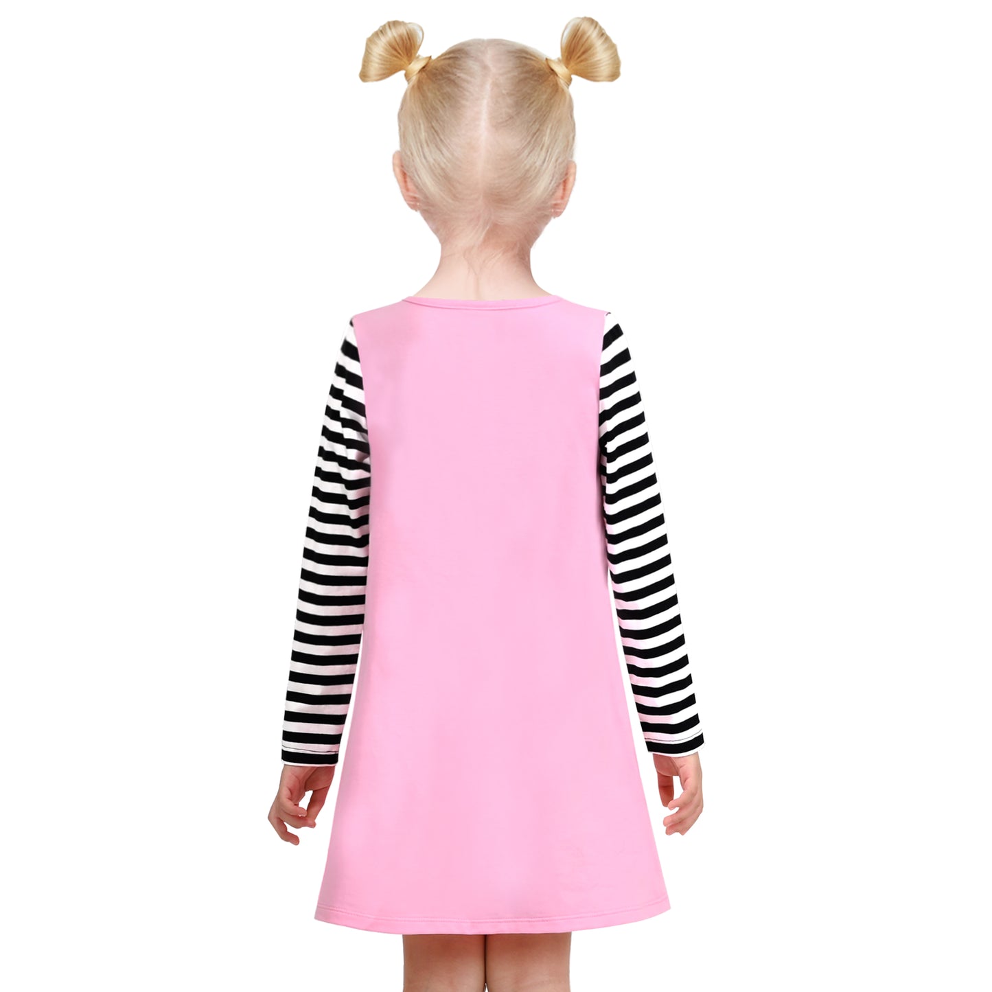 Girls Casual Dress Cotton Long Sleeve Kite Cloud Embroidered Size 2-8 Years