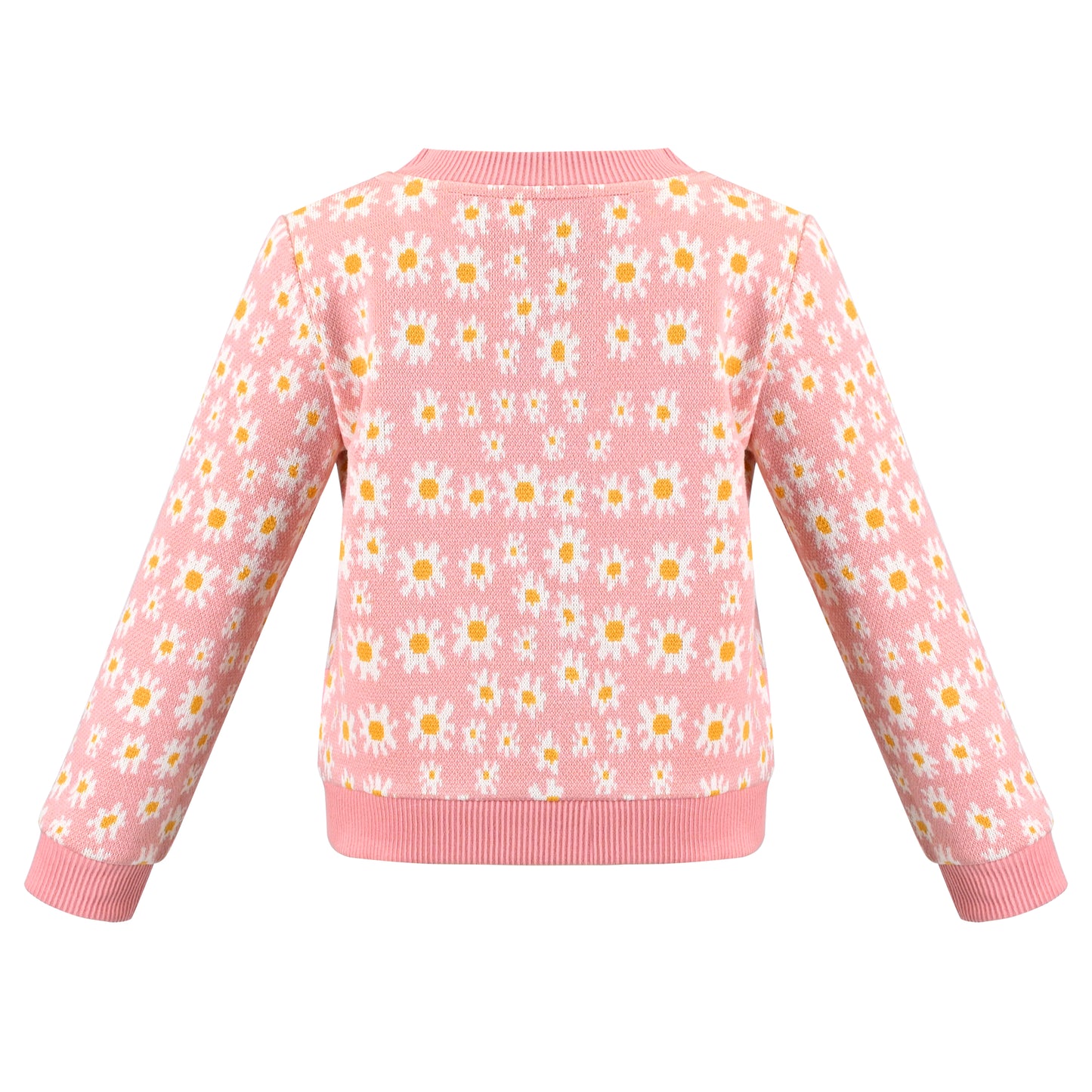 Girls Dress Plaid Flower Button Knit Long Sleeve Warm Winter Casual Size 2-10 Years