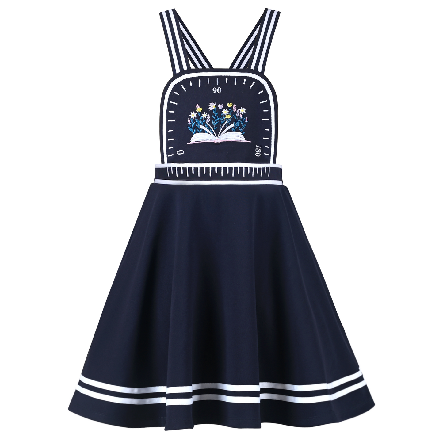 Girls Dress Suspender Skirt School Uniform Bow Tie Size 4-14 Years