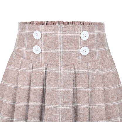 Girls Skirt Pleated Bow Tie Back School Uniform Size 6-14 Years