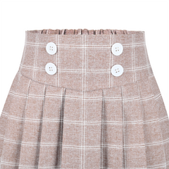 Girls Skirt Pleated Bow Tie Back School Uniform Size 6-14 Years