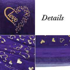 Girls Dress Heart Tulle Party Velvet Holiday Winter Warm Party Size 4-12 Years