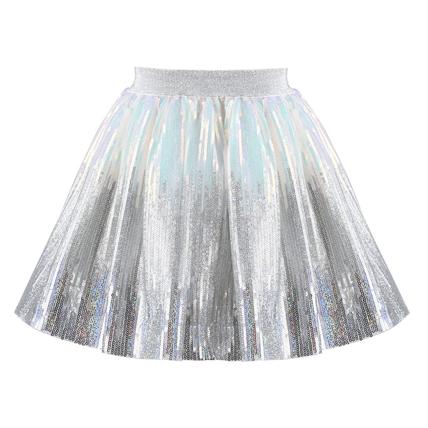 Girls Skirt Mermaid Sparkly Sequin Tutu Party Ballet Dance Size 2-10 Years