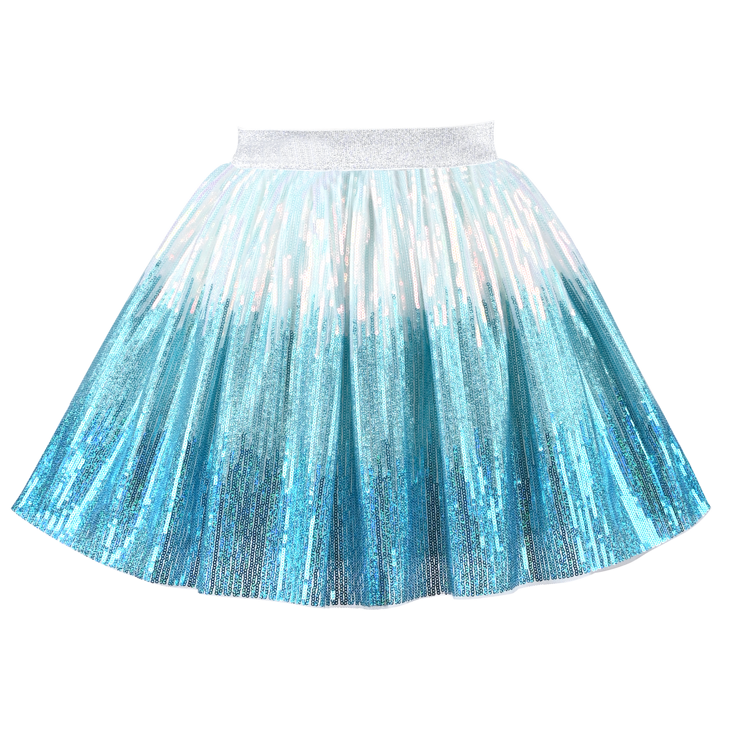 Girls Skirt Mermaid Sparkly Sequin Tutu Party Ballet Dance Size 2-10 Years