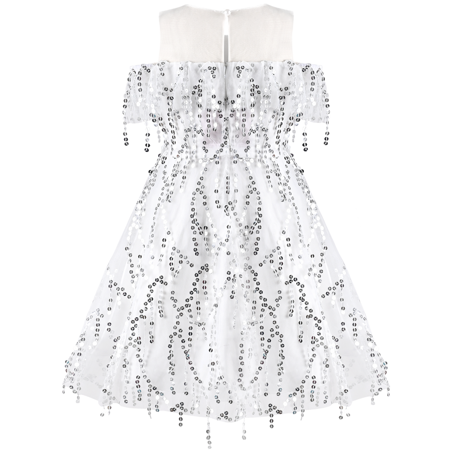 Girls Dress Off Shoulder Hi-low Skirt Bridesmaid Size 4-14 Years