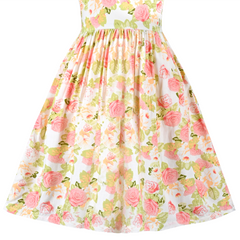 Girls Dress Tank Smocked Dress Cat Leopard Size 2-14 Years