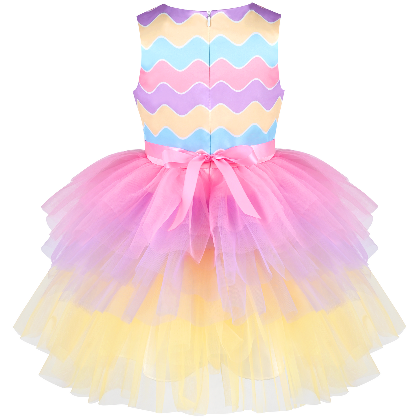 SUNNY FASHION Pink Cake Birthday Princess Dress