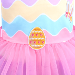 Girls Dress Birthday Princess Ruffle Dress Cake Balloon Print Size 1-10 Years