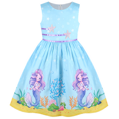 Girls Dress Rose Flower Double Bow Tie Party Size 4-12 Years