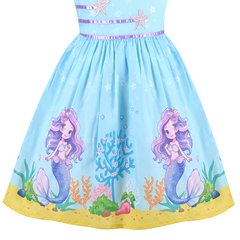 Girls Dress Rose Flower Double Bow Tie Party Size 4-12 Years