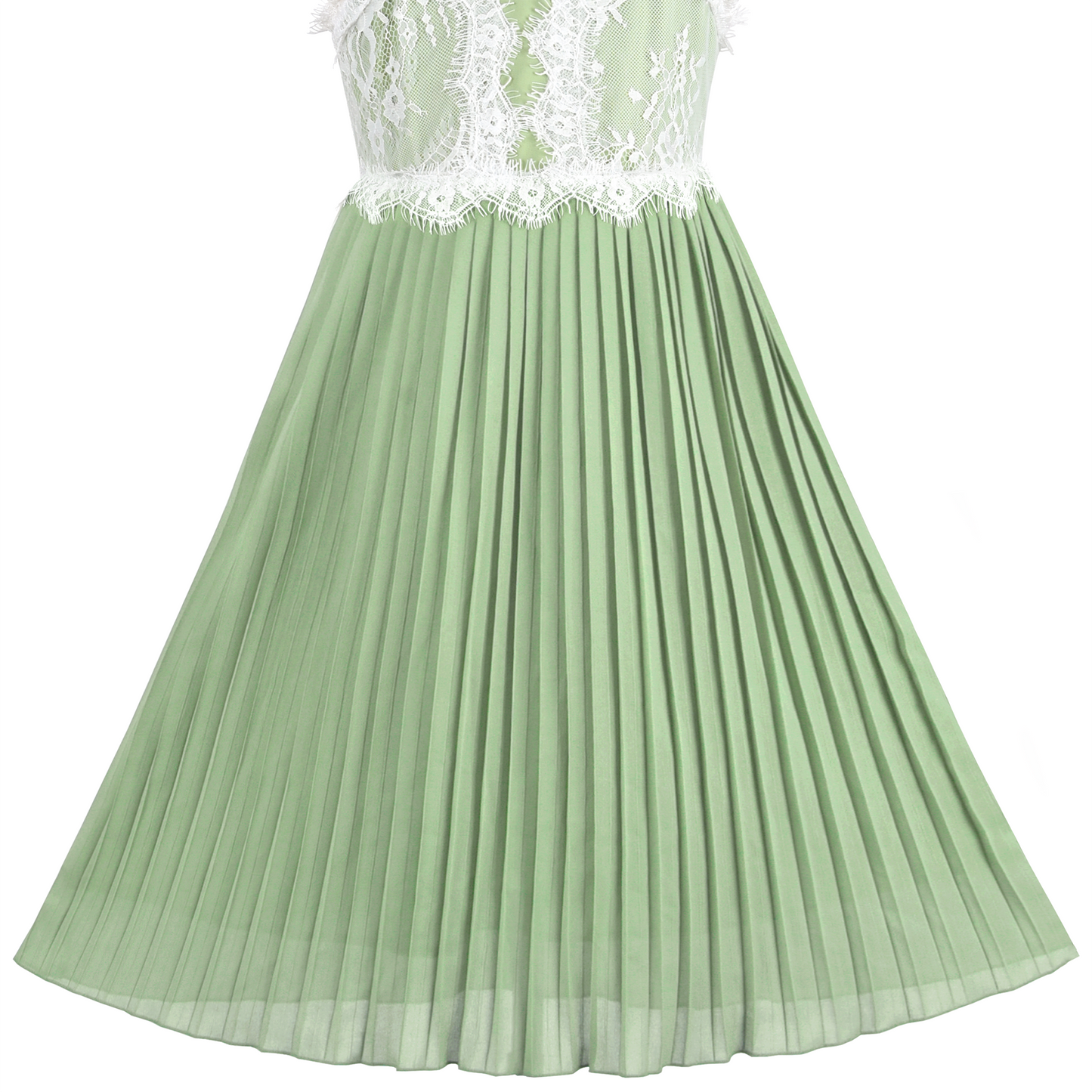 Girls Dress Haze Halter Princess Pleated Formal Party Wedding Size 6-12 Years