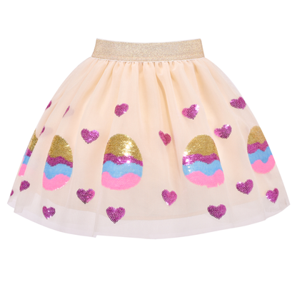 Sunny Fashion Girls Sequin Tutu Skirt with Bunny Headband Set