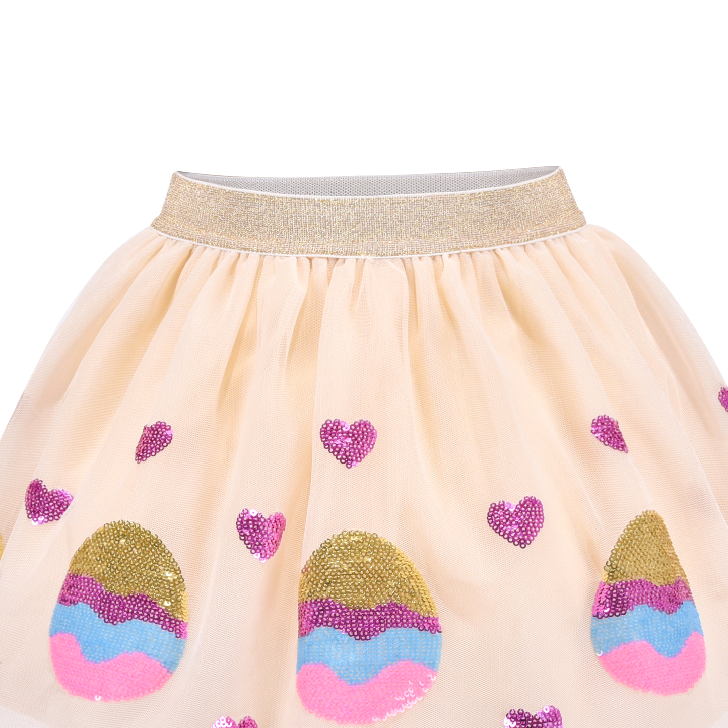 Sunny Fashion Girls Sequin Tutu Skirt with Bunny Headband Set