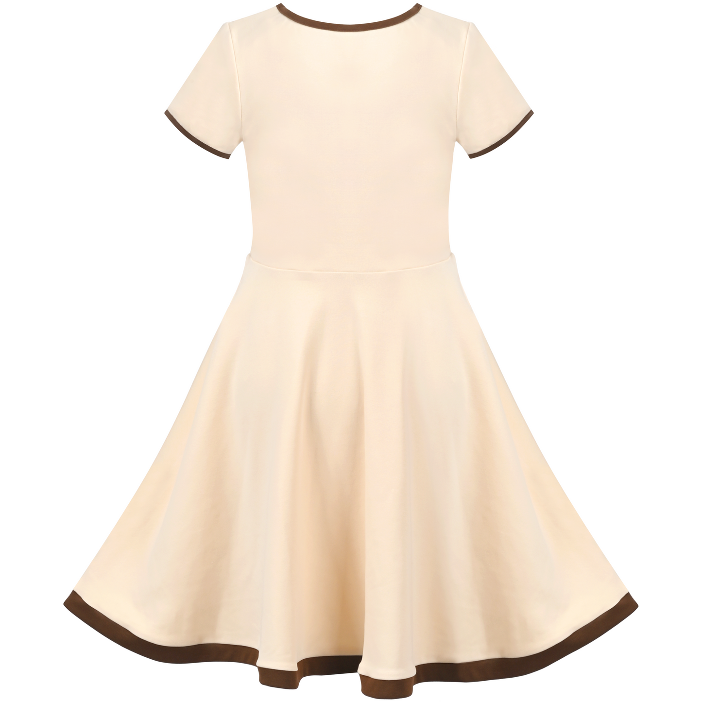 Girls Dress Colorful Striped Knitted Cotton Stretch School Size 3-12 Years