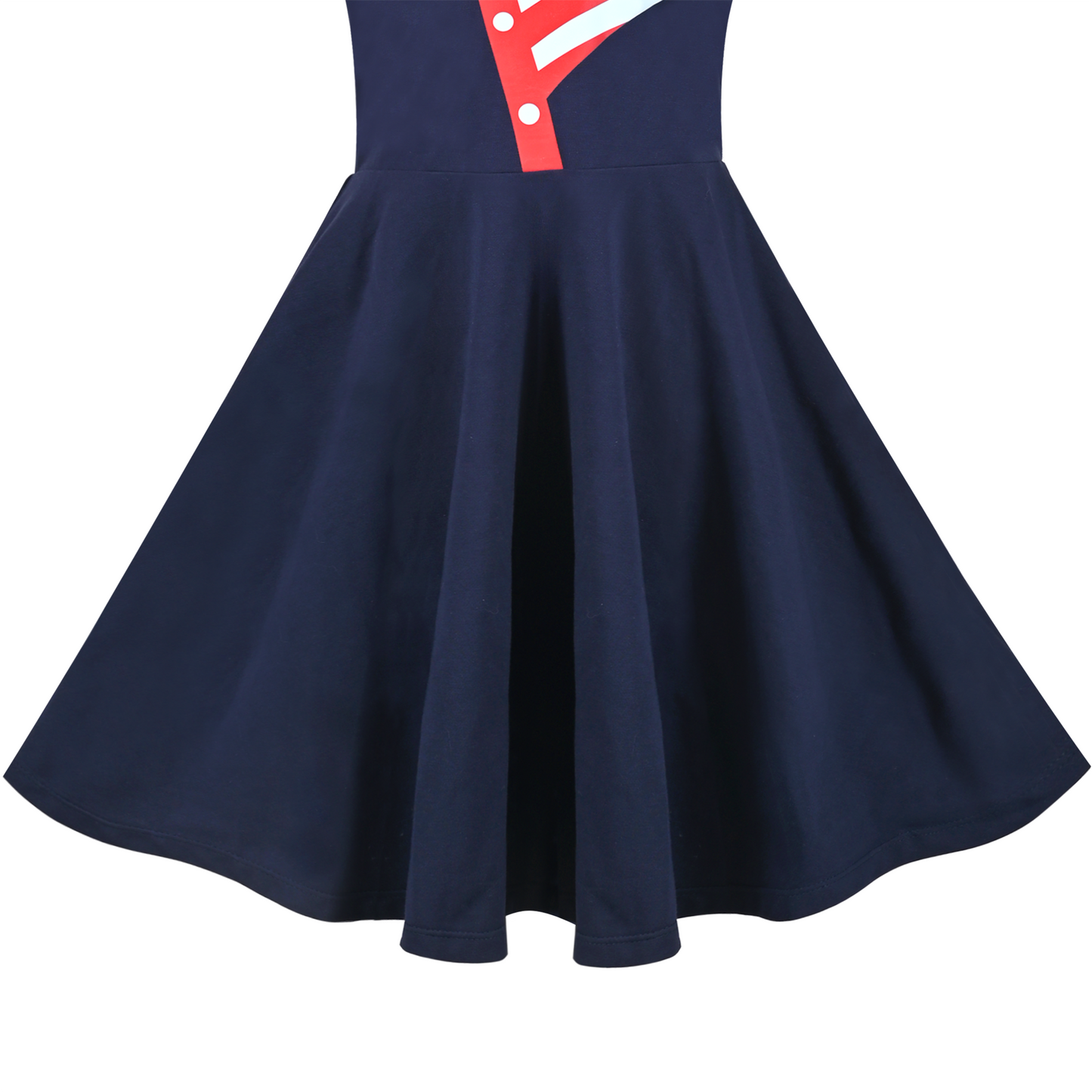 Girls Dress Colorful Striped Knitted Cotton Stretch School Size 3-12 Years